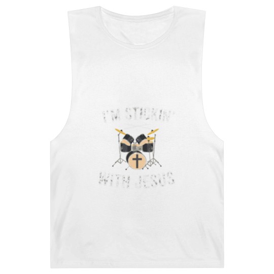 Discover I'M Stickin With Jesus Christian Drummer Drum Stic Barnard Tanks