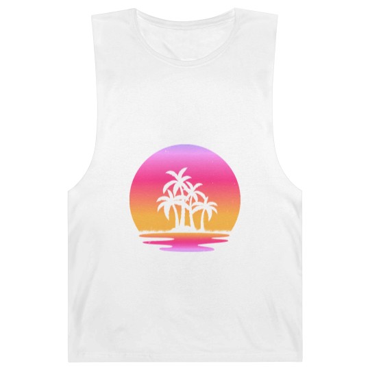 Discover Retro Sunset Retrowave Lake Sunsetby retrohub Barnard Tanks