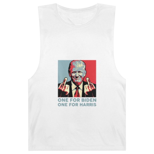 Discover Middle Finger Biden Republican American Flag Barnard Tanks