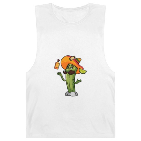 Discover Funny Mexican Cactus Juggles Tequila Cinco de Barnard Tanks