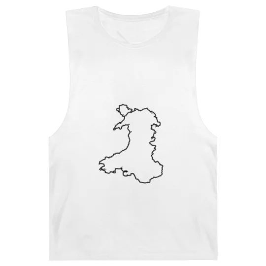 Discover Wales Black Outine Map Barnard Tanks