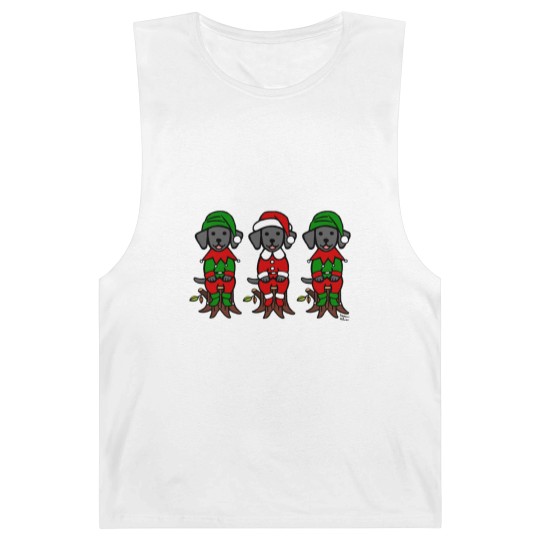 Discover Christmas Three Black Lab Puppies Barnard Tanks