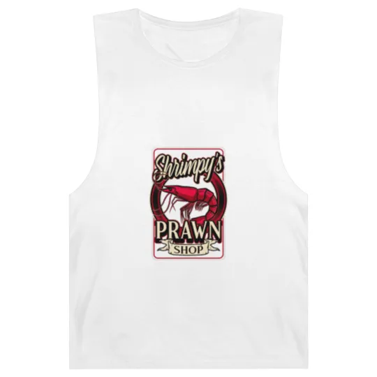 Discover Shrimpy's Prawn Shop Logo. Pawn Shop Prawn Pun Barnard Tanks