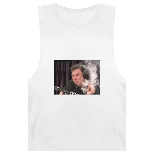 Discover Pfnetie  Elon Musk Smokes Short Sleeve Barnard Tanks
