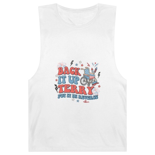 Discover Back It Up Terry Put It In Reverse Barnard Tanks, Fourth of July Barnard Tanks