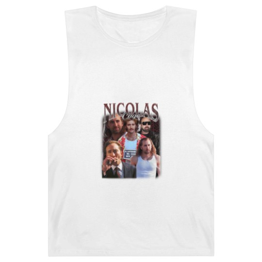 Discover Nicolas Cage Vintage Unisex Barnard Tanks, Vintage Nicolas Cage Barnard Tanks