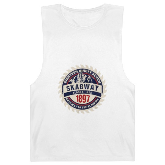 Discover Skagway Alaska 1897 Historic Gold Rush Town Souvenir Gift Barnard Tanks