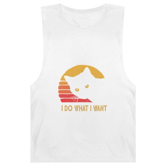 Discover Retro I do what I want with my cat funny gift Barnard Tanks