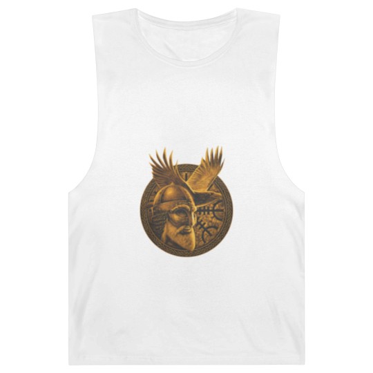 Discover Norse God ODIN & Huginn Raven Men's Barnard Tanks
