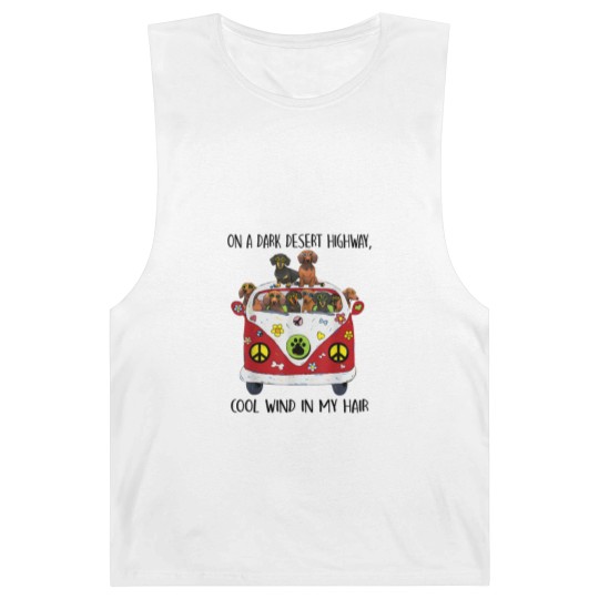 Discover On A Dark Desert Highway Cool Wind in My Hair Dachshund Barnard Tanks