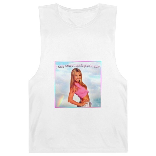 Discover Britney Spears Barnard Tanks I Only Accept Apologies in Cash