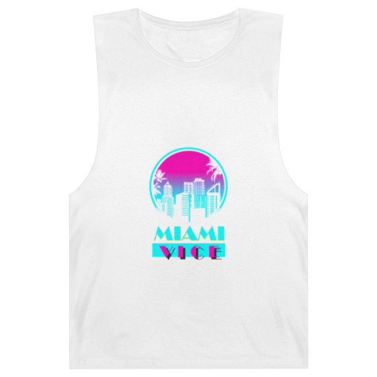 Discover MIAMI VICE Beach Barnard Tanks