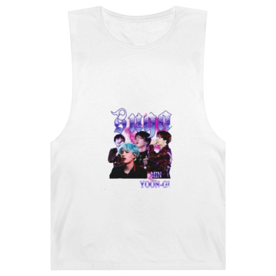 Discover Retro Suga BTS Unisex Black Barnard Tanks