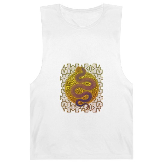 Discover Cosmic Serpent, Kene Anaconda Shipibo Pattern Barnard Tanks