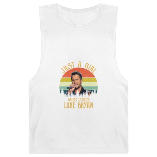 Discover Just A Girl Who Loves Luke Bryan Racerback Barnard Tanks