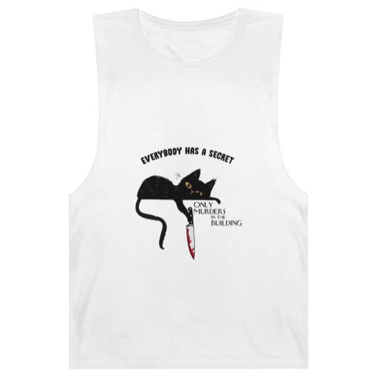 Discover Everybody Has A Secret Only Murders In The Building Barnard Tanks, Black Cat Witchy Cat Halloween