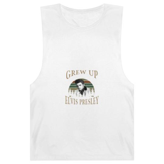 Discover Vintage Elvis Presley Singer Legend Men Barnard Tanks Black Unisex All Sizes
