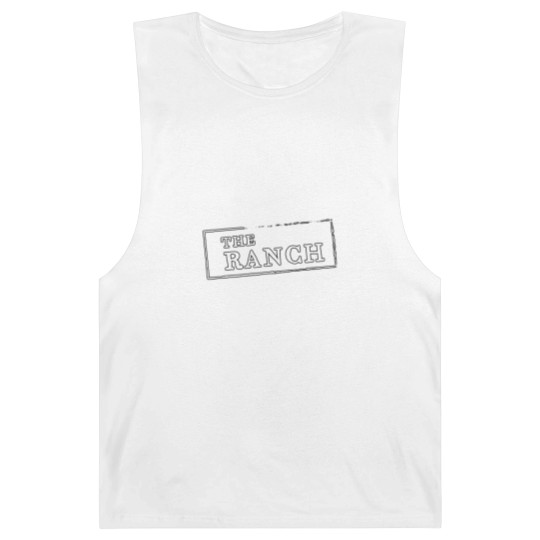 Discover The Ranch White Writing Fitted Scoop Barnard Tanks
