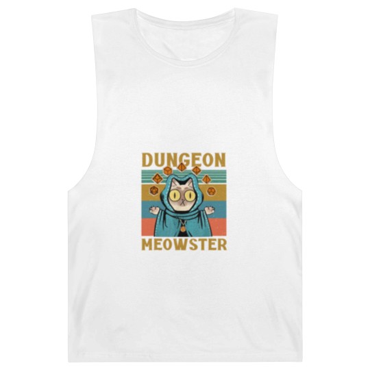 Discover Dungeon Meowster Funny Nerdy-Gamer Cat-D20 Dice RPG Dungeons and Dragons Barnard Tanks