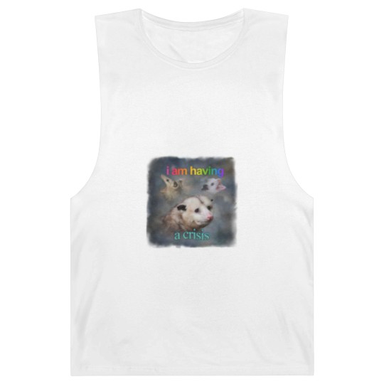 Discover I am having a crisis possum word art Classic Barnard Tanks