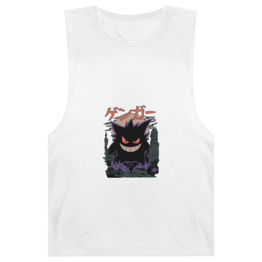 Discover Gengar Japanese Style Barnard Tanks | Movie Film Nerd Gaming Anime Novelty Funny