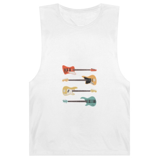 Discover Vintage Bass Guitar - Bassist Rock Music Band Gift Barnard Tanks