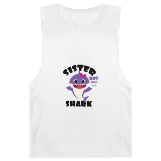 Discover Sister Shark Gift Cute Baby Shark Matching Family Barnard Tanks
