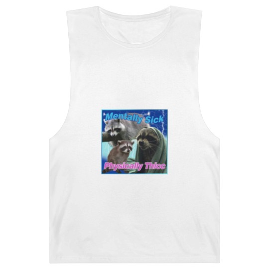 Discover Mentally Sick Physically Thicc Raccoon Meme Barnard Tanks, Raccoon Tanuki Barnard Tanks