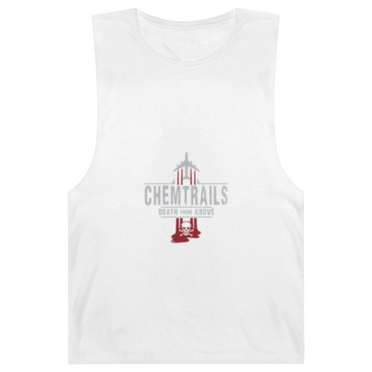 Discover Jet Chemtrails Red & Grey Logo Barnard Tanks