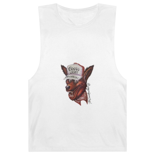 Discover Beer Wolf Oversized Barnard Tanks - White