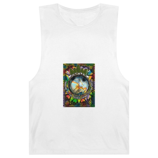 Discover Imagine All The People Living Life In Peace Hippie Premium Scoop Barnard Tanks
