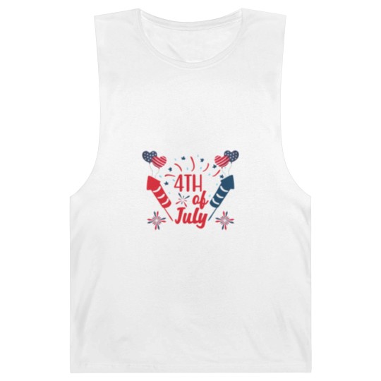 Discover 4th of July Fireworks Red White Blue Patriotic Barnard Tanks