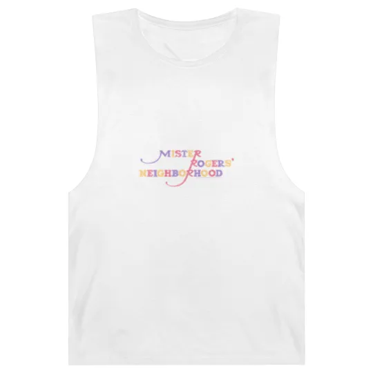 Discover Mister Rogers Colorful Logo Charcoal Barnard Tanks