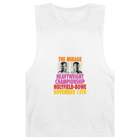 Discover Vtg Evander Holyfield Riddick Bowe Mens Boxing Barnard Tanks