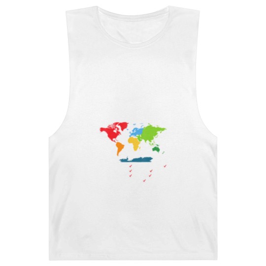 Discover world traveler seven continents 7 continents club white Barnard Tanks