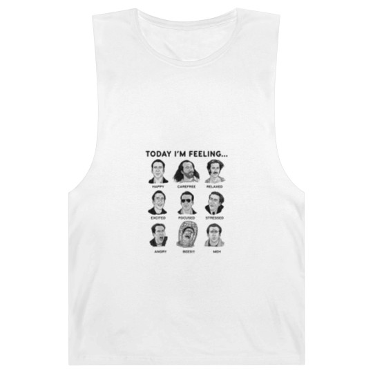 Discover Nicolas Cage Today I'm Feeling Vintage Barnard Tanks, Nicolas Cage Barnard Tanks