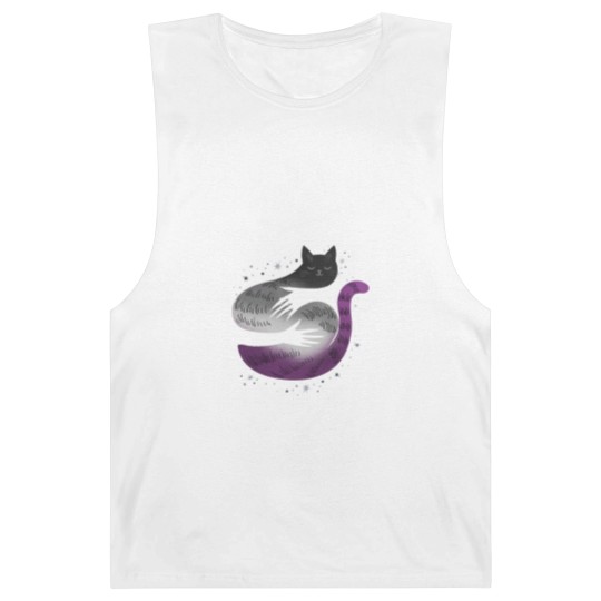 Discover Asexual Asexual Cat Hug LGBT Pride Flag Barnard Tanks
