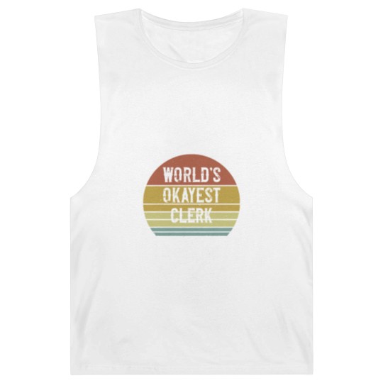 Discover Clerk World's Okayest Clerk Barnard Tanks