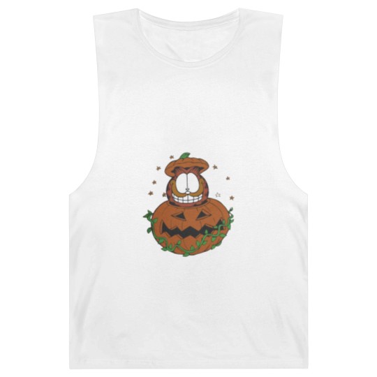 Discover Halloween Garfield Pumpkin Barnard Tanks, Halloween Pumpkin Garfield Cat Barnard Tanks