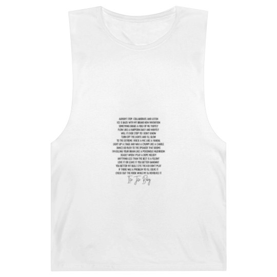 Discover Ice ice baby Vanilla Ice Hip Hop lyric mucis Barnard Tanks