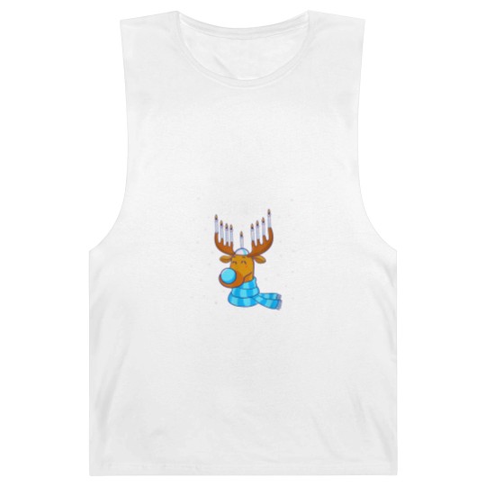 Discover Merry Chrismukkah Jewish Christmas Hanukkah Reindeer Menorah Barnard Tanks