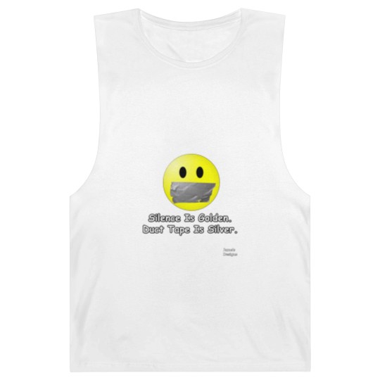 Discover Silence Is Golden. Duct Tape Is Silver. - Jame_s Designs Barnard Tanks