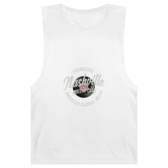 Discover Nashville Music City Vinyl Vintage Barnard Tanks