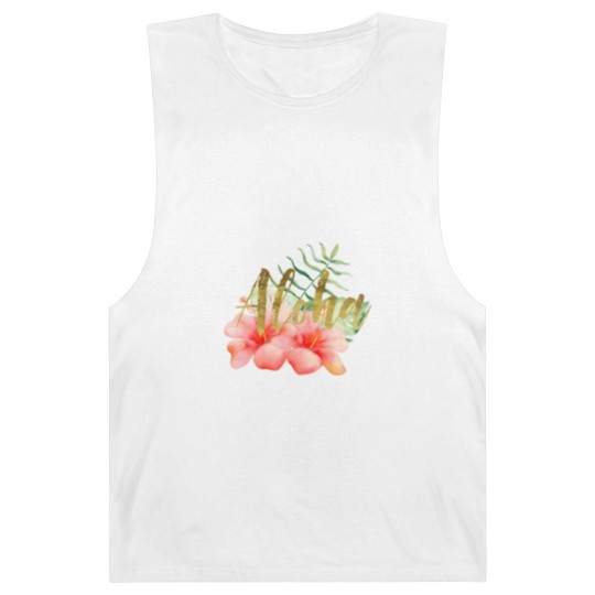 Discover Tropical Leaves Hibiscus Floral Watercolor Aloha Barnard Tanks