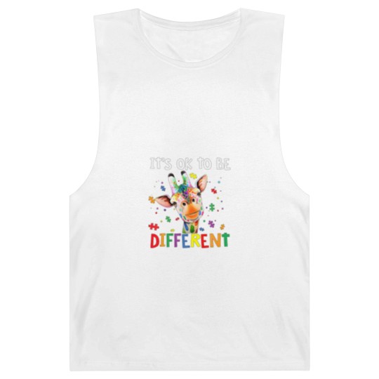 Discover Autism Awareness Cute Giraffe Animal It's Ok To Be Barnard Tanks