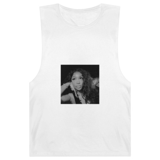 Discover Graphic "S-Z-A" Black n White RnB Printed Barnard Tanks