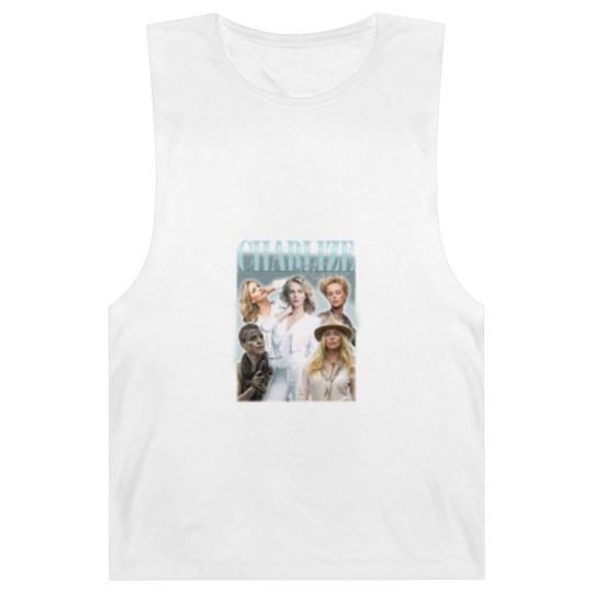 Discover Charlize Theron Vintage Bootleg Barnard Tanks, Charlize Theron Vintage Graphic Barnard Tanks