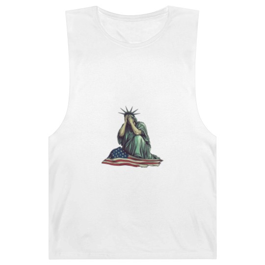 Discover Crying Statue of Liberty Barnard Tanks, Political Protest Barnard Tanks Patriotic American Flag Barnard Tanks