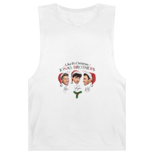 Discover Like It's Christmas Jonas Brothers Barnard Tanks, Jonas Brothers Unisex Barnard Tanks