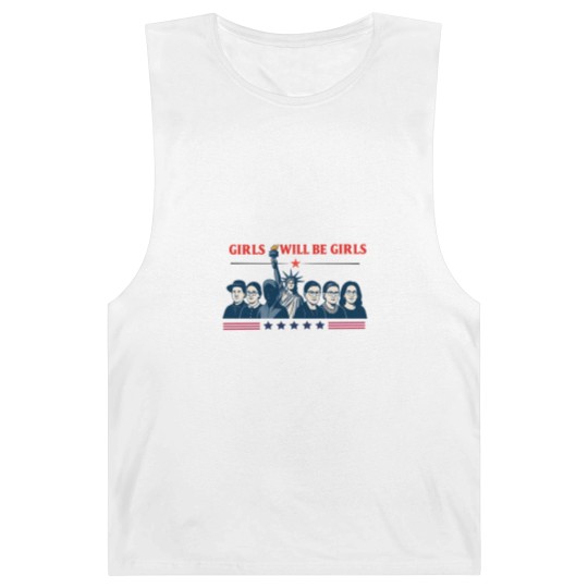 Discover Girls Will be Girls Comfort Colors Barnard Tanks, Patriotic Feminist 4th of July Barnard Tanks